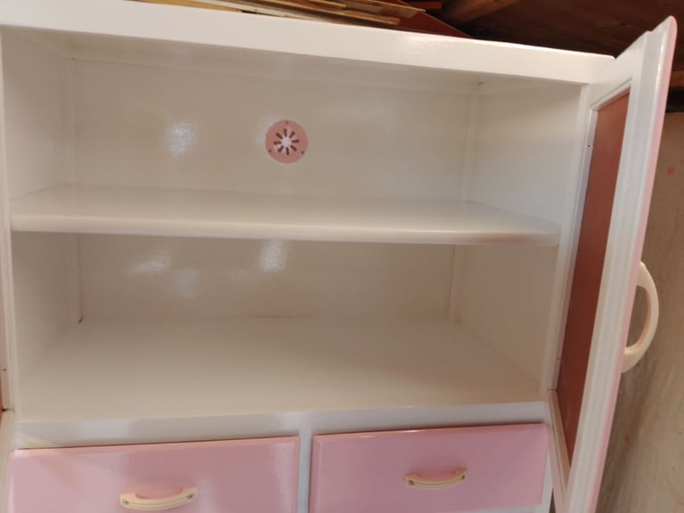 Vintage Retro 50/60s Larder/Kitchenette - Powder Blush Pink - Fully Restored.