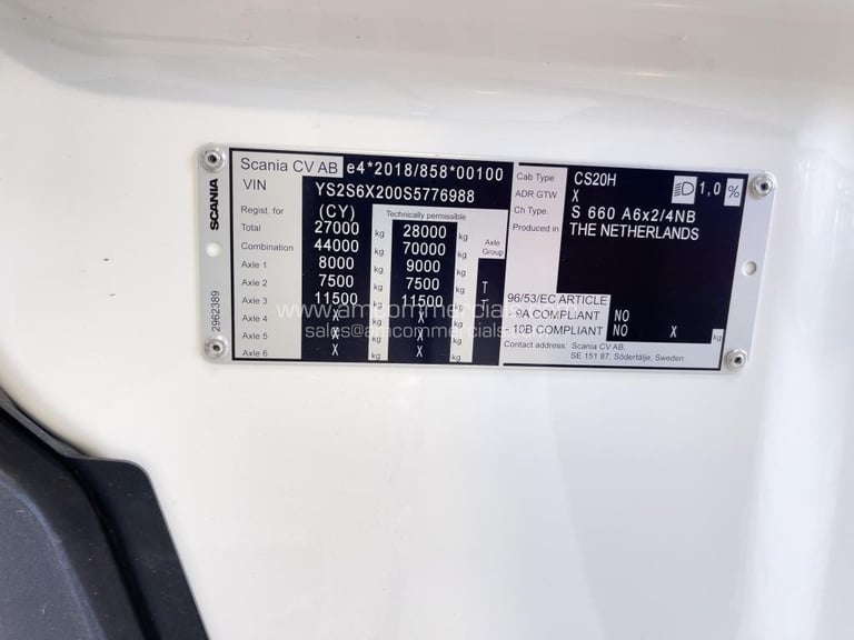 2025 SCANIA 660S V8 HIGHLINE 6X2 MIDLIFT