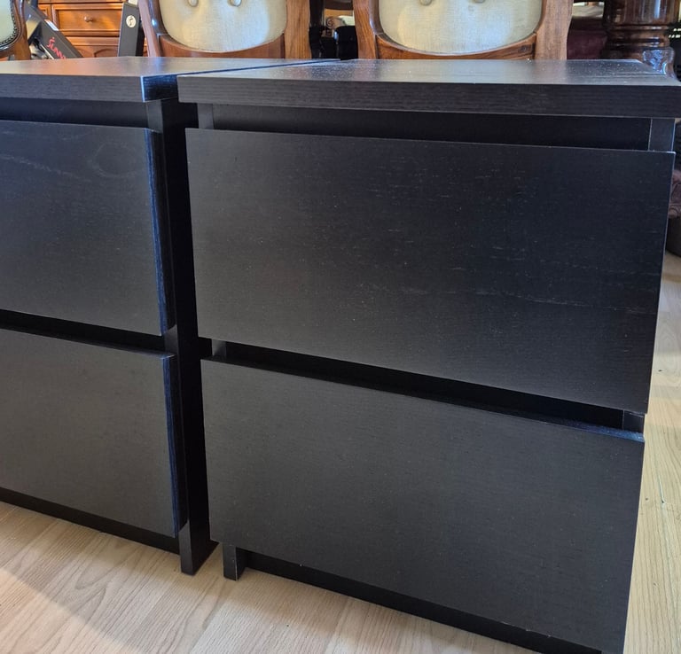 PAIR OF IKEA MALM CHEST OF DRAWERS 