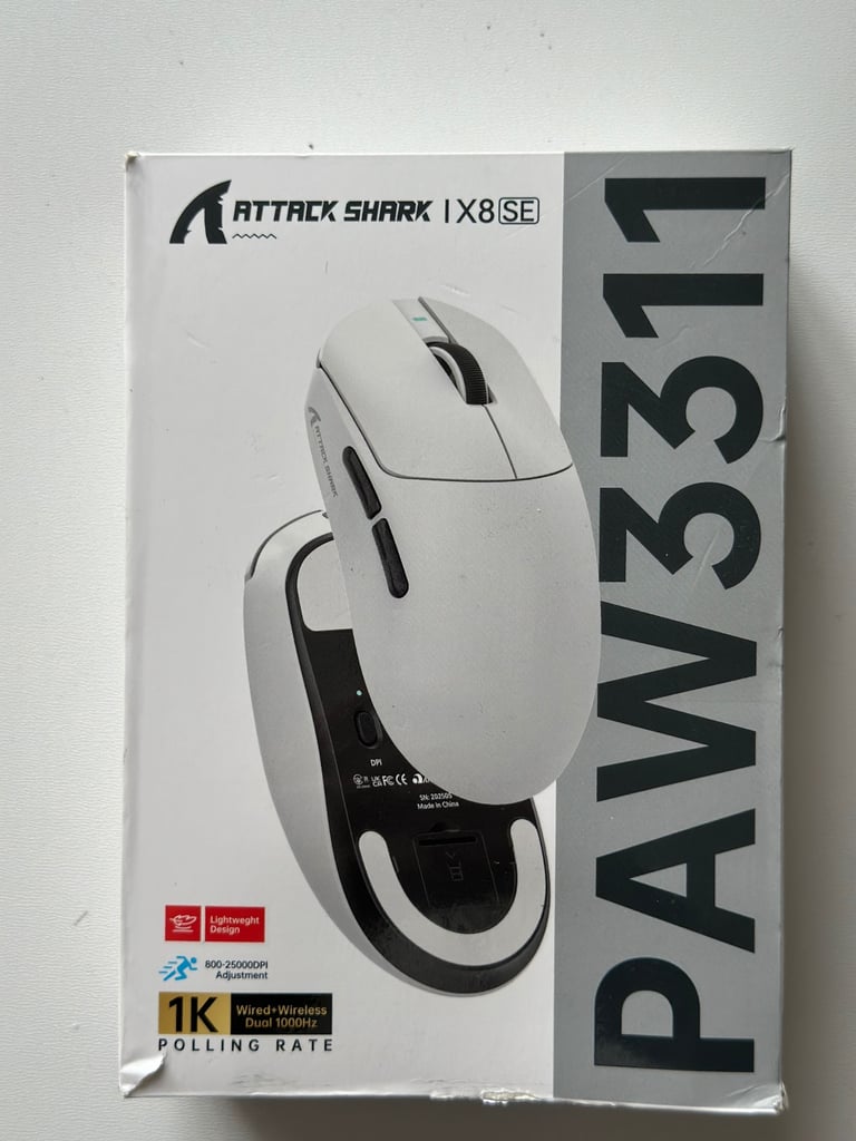 ATTACK SHARK X8 SE Mouse with Grip Tape