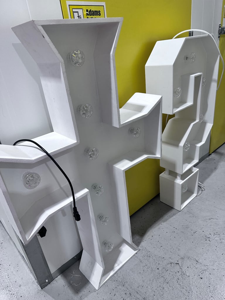 LED numbers 0-8 , cross Question Mark and Number 21 also 