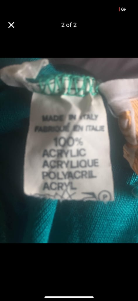 (694) Green polo neck jumper, size medium