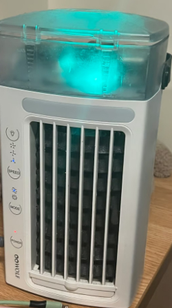 AmBAYZ Portable Mini Air Conditioner LED Evaporative Air Cooler Humidifier-New Condition