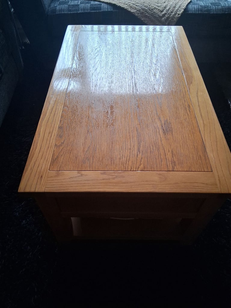 Solid oak coffee table 