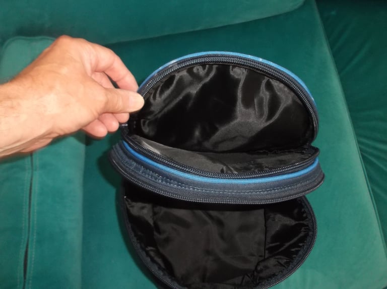 Childs horse riding safety helmet and storage bag