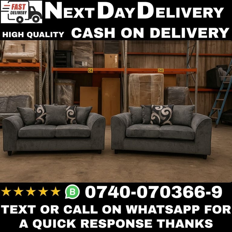 image for Brand New High Quality Corner & 3+2 Sofas Available On Sale Fast Delivery 