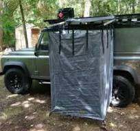 Overland Expedition Fold-Out Shower Privacy Curtain Side Box in Granite Grey