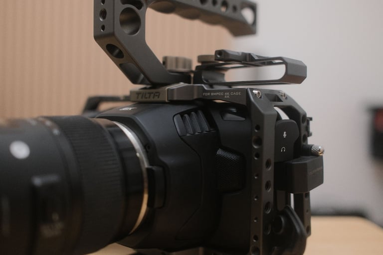 BMPCC 6K (EF) With Full Tilta Cage, Sigma 18-35mm, Samyang 85mm, V-Mount Battery & Tiffen ND Filter
