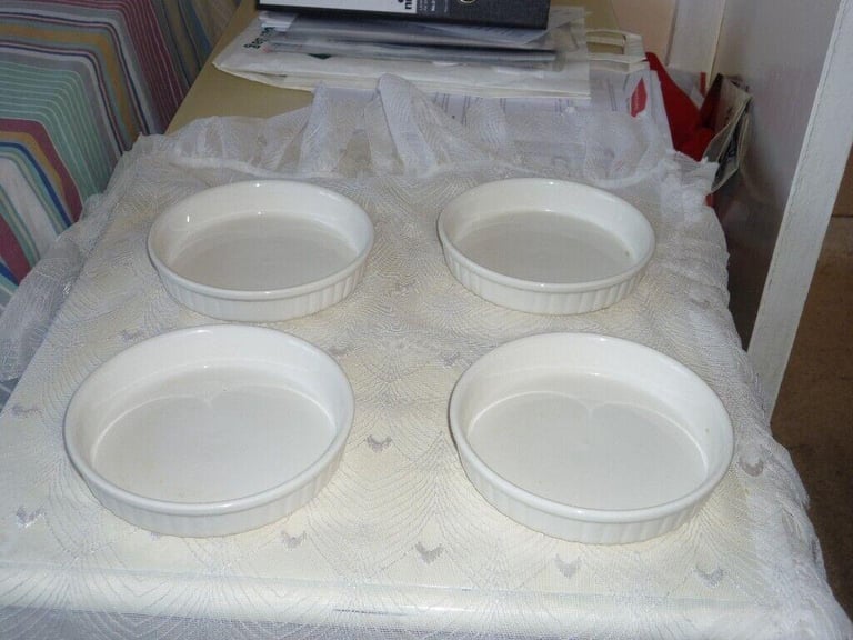 image for 4 Nos. Ceramic Bowls - Circle Shaped – White – Tableware 