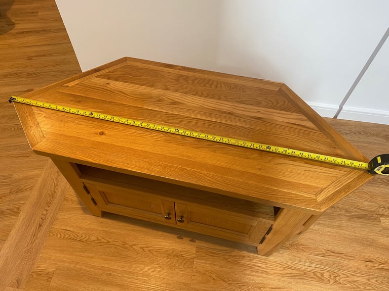 Solid oak tv unit