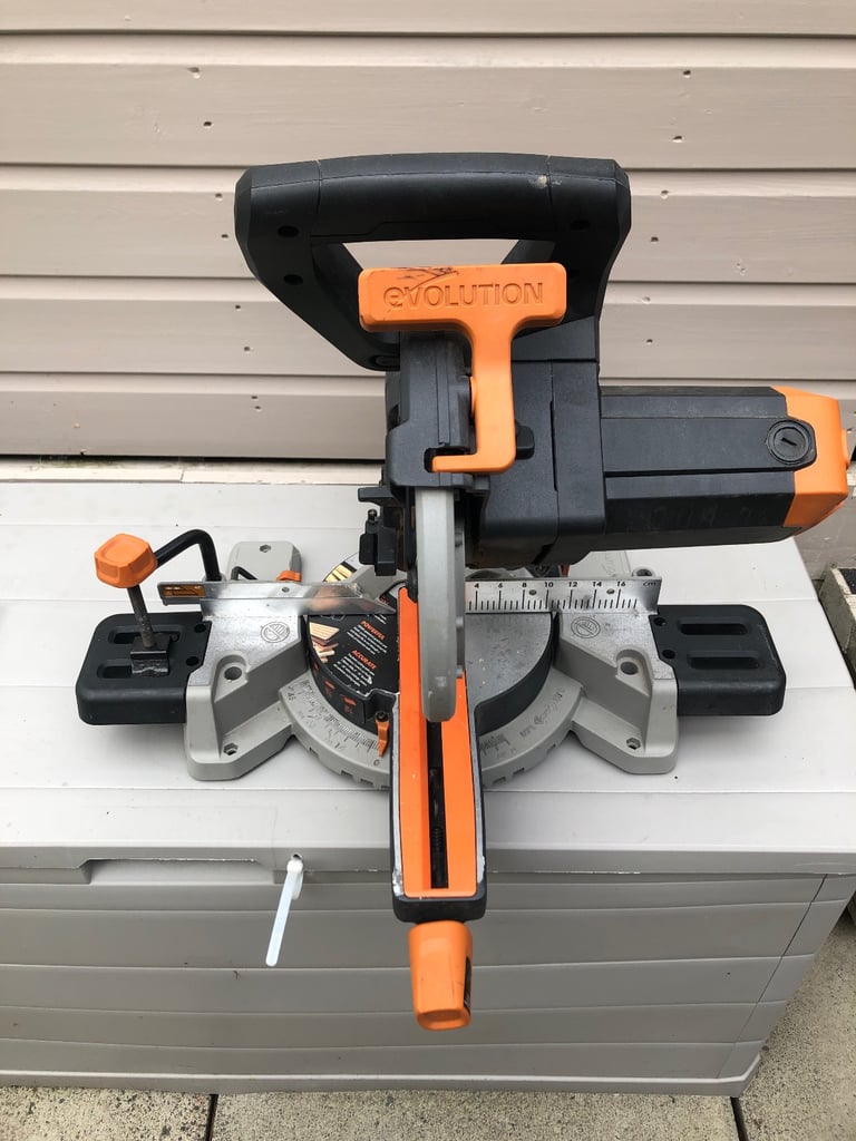 image for Mitre saw Evolution 220v model 210SMS sliding mitre saw