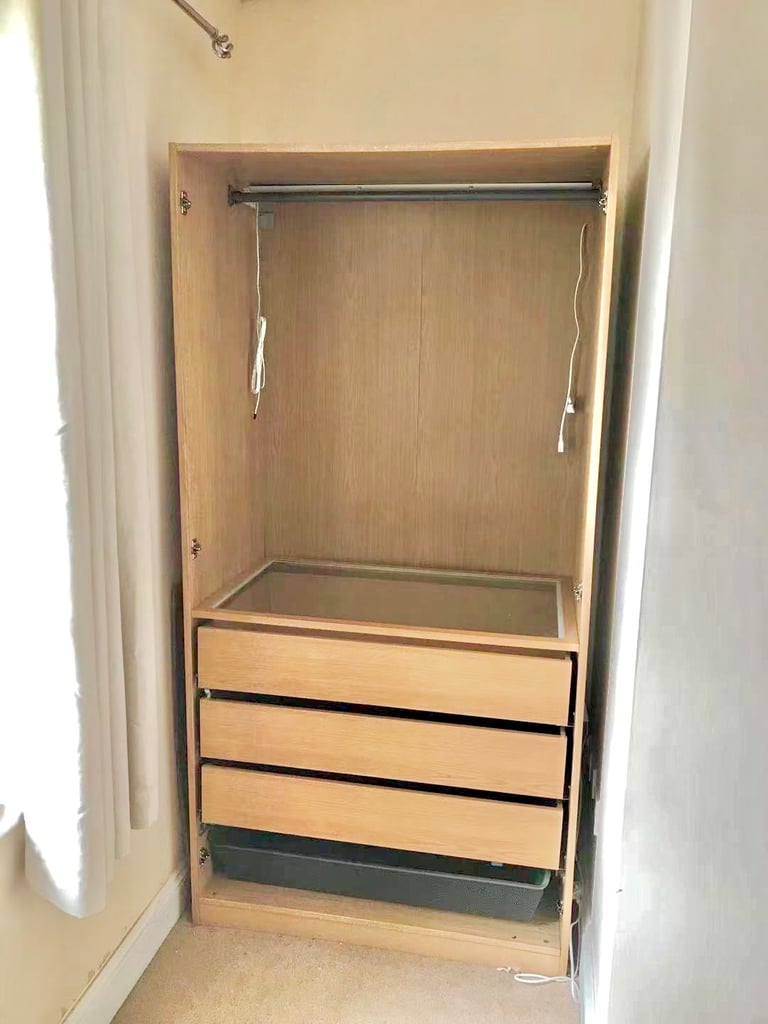 image for IKEA double wardrobe ( oak veneer )