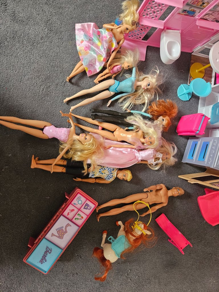 Barbie dreamhouse and barbie bundle