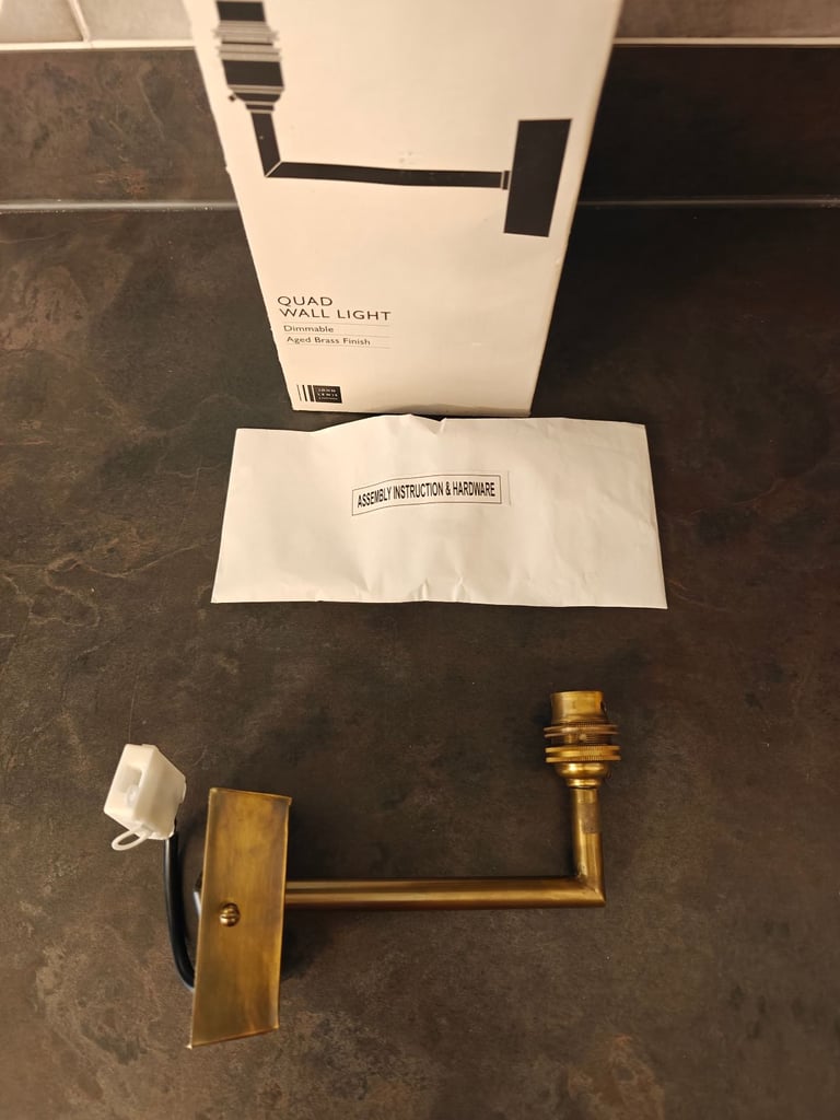 John Lewis Quad Wall Light Fitting, Aged Brass