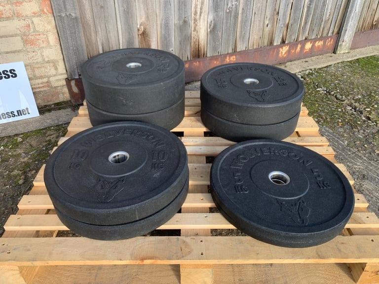 100kg Wolverson Olympic Bumper Plate Set (#1073) 