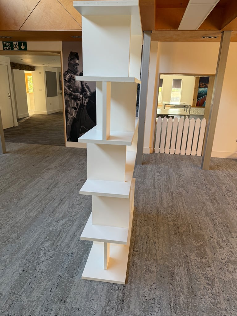 Extra large shelving unit room divider in white  Lavetsi 