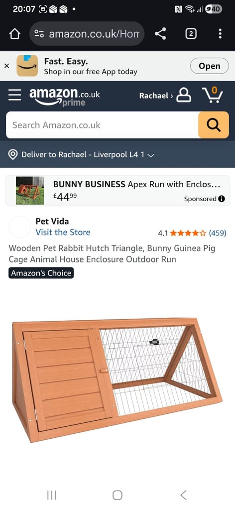 2 rabbit hutches 