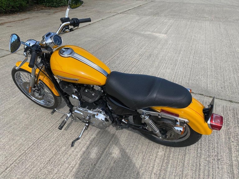 2008 57 HARLEY DAVIDSON XL 1200 C XL1200 CUSTOM SPORTSTER YELLOW CRUISER STUNNER