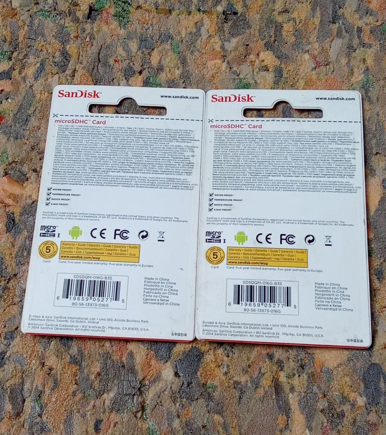 Brand New 16Gb SanDisk Micro-Sd x2
