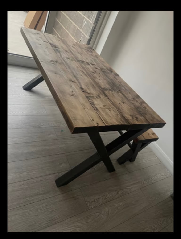image for RCC Handmade Wooden Table and Bench
