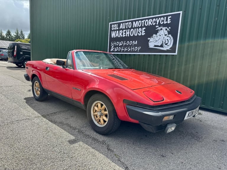 Triumph TR7 Convertible 1981 Red Classic Solid Good Driving Project 