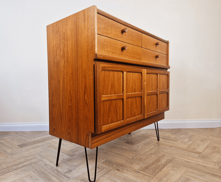 Nathan Mid Century Medium Teak Danish Design Compact Retro Sideboard Cabinet BL716