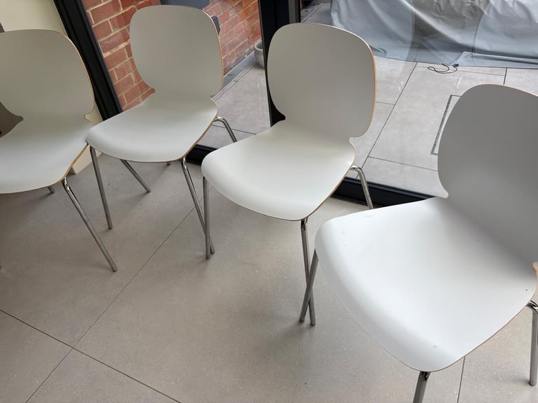 image for White dining chairs set of 4