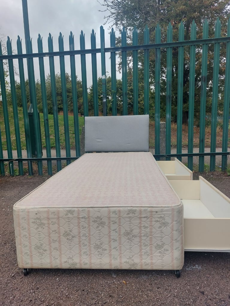 image for Single bed base with drawers (delivery available 