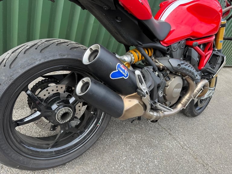 Ducati Monster 1200S White Stripe 2015 Red 23k Full Ducati History Ohlins