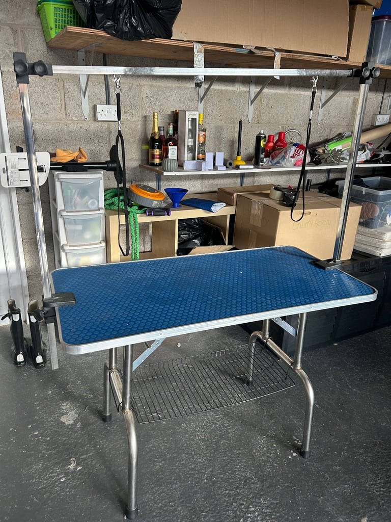 Pet grooming table