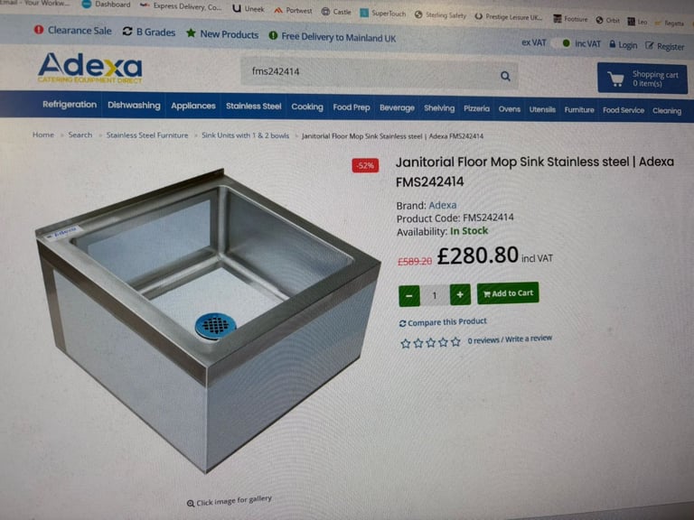 Adexa janitorial floor mop sink