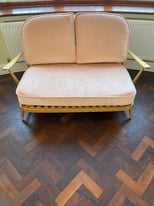 Vintage Ercol 2 seater sofa blonde 