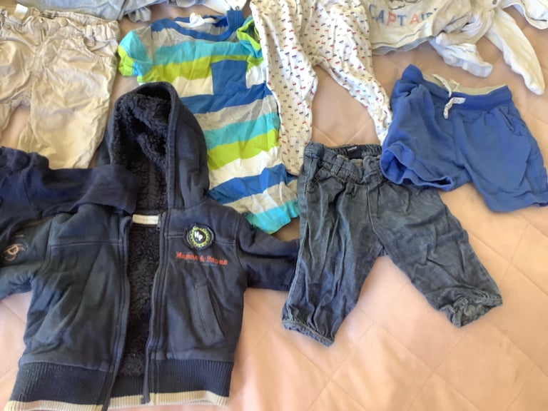 74 Items Baby Boy Clothes Bundle Age 0-3,3-6,6-9,9-12, 12-18 Months and 2 years