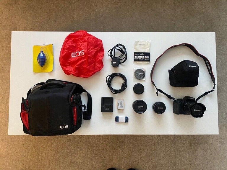 Canon EOS 650d DSLR camera with 3 lenses and accessories 