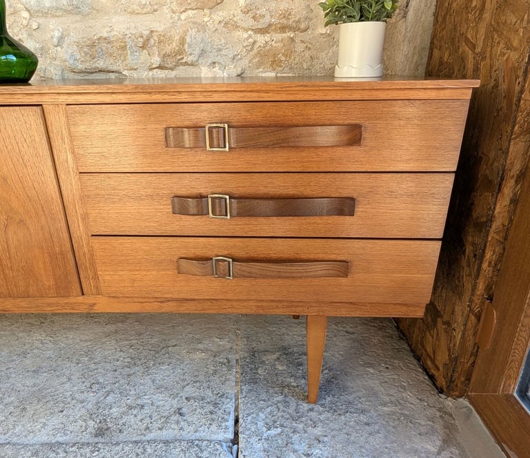 Mid Century Teak Sideboard - 6Ft Long - Beautility