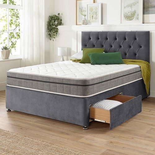 image for DIVAN 5FT King Size Divan Bed Base >> Mattress + Storage Drawers >> Flat 20% Off >> COD>>