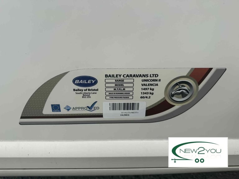 2013 Bailey Unicorn Valencia 4 Berth Fixed Bed Caravan - HUGE SALE NOW ON!!!!