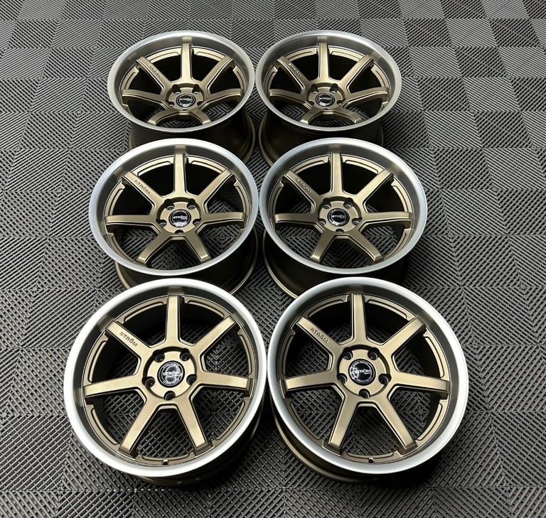 18" Inch Strom DS15 Drift Wheels 5x114.3 Nissan silvia skyline RX7 MX5 R32 R33 lexus IS200