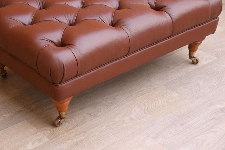Chesterfield Long Footstool on Castors (UK Delivery)