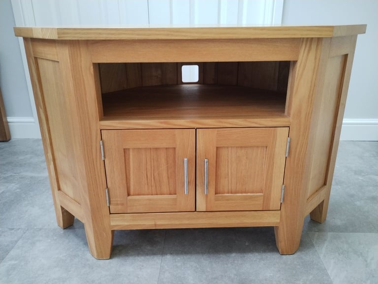 image for Ash (oak) corner TV cabinet / unit