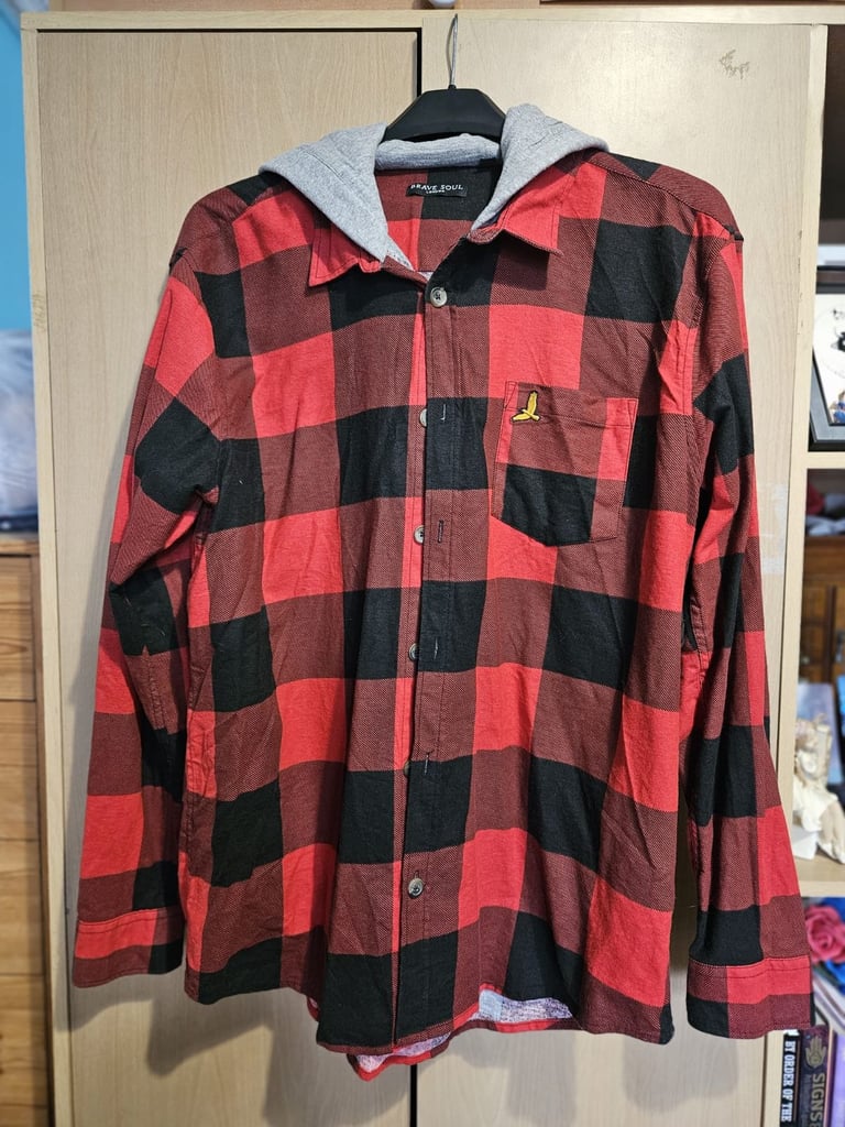 image for 💥Mens XL Brave Soul Hooded Shirts x5💥