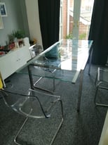 Ikea glass table and chairs 