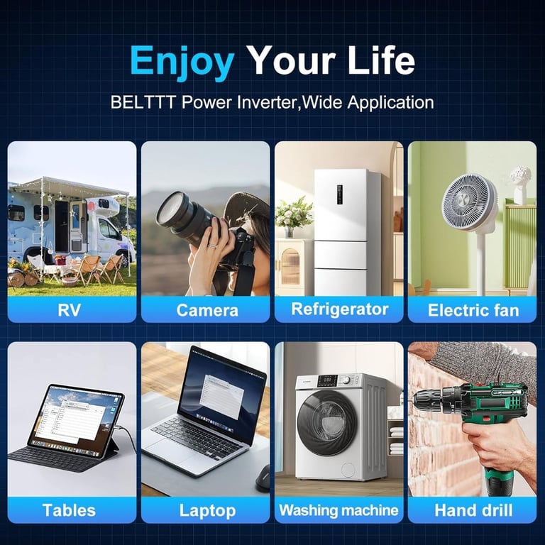 NEW BELTTT 3000W 12/24V PURE SINE WAVE INVERTER with USB Ports and AC Outlet Use RV Truck Car Home