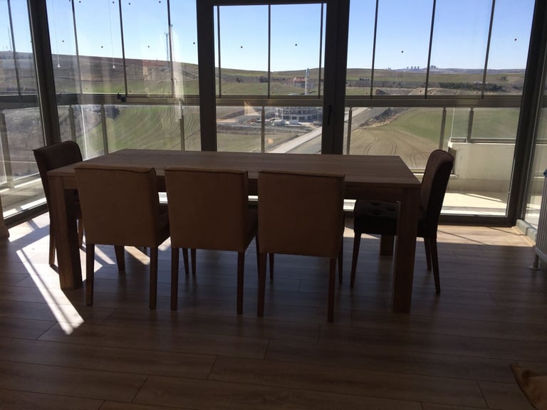 10-Seater Teak Dining Table & 8 chairs