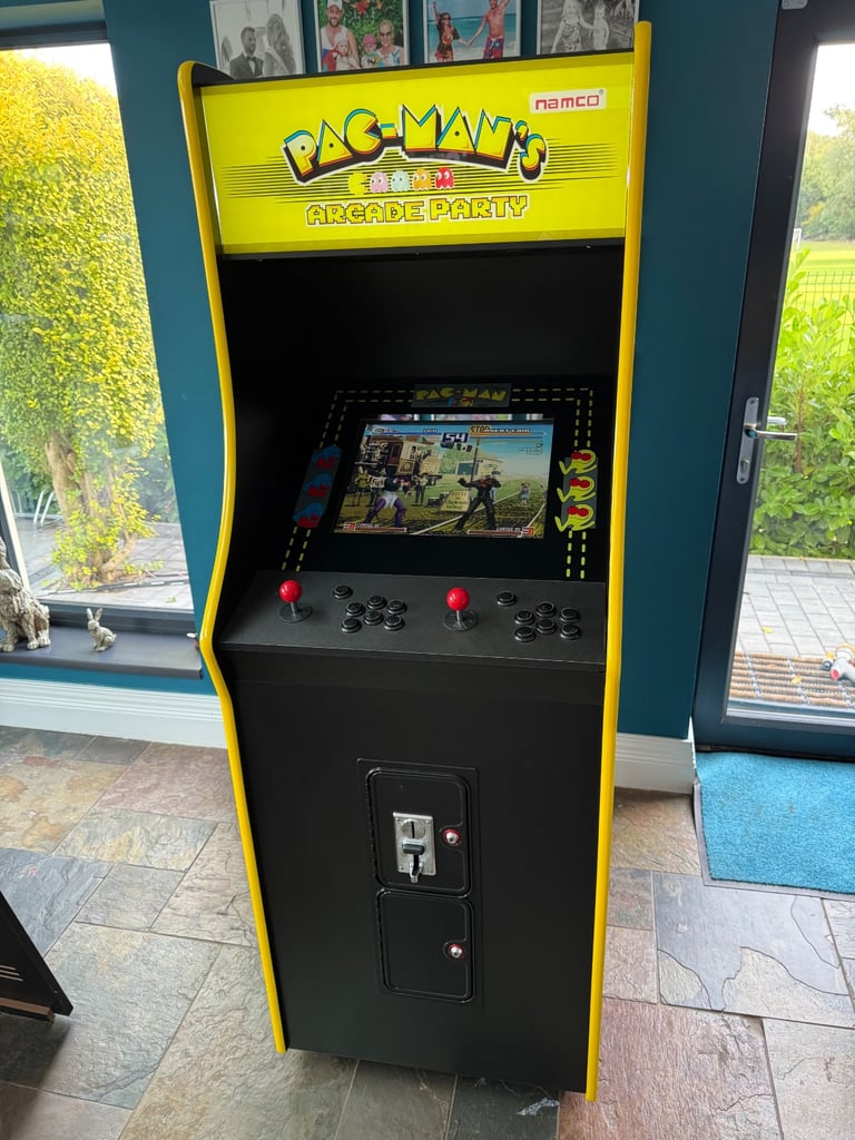 Pac- Man Themed Upright Arcade Machine - Retro Arcade 180cm High