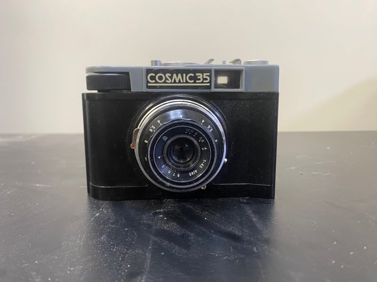 image for Vintage old camera cosmic 35 with leather case