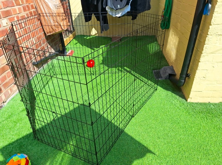 Black 8-Sided Dog Pen 