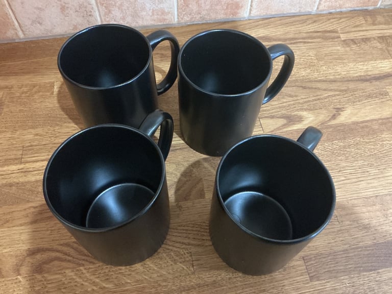 Black Mugs - 4 perfect condition