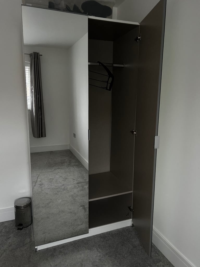 Mirrored Double Wardrobe