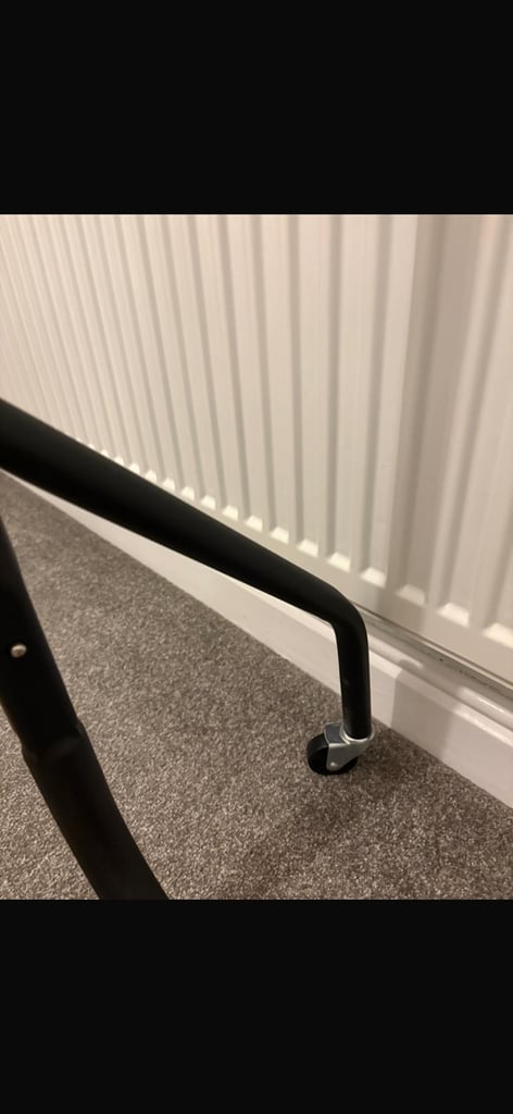 Black metal clothes rail 